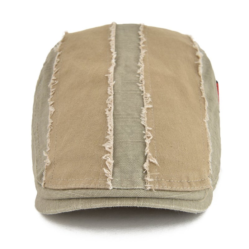 VOBOOM 100% Cotton Distressed Ivy Newsboy Caps Cabbie Gatsby Hat (Khaki) - Image 3